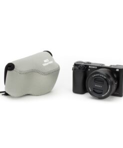 MegaGear MG064 Ultra Light Neoprene Camera Case Compatible with Sony Alpha A6400, A6500, A6300, A6000 (16-50 mm)-Gray (Model: MG065) Gray 25 61HhOdgVH1L