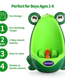 AOMOMO Urinal Potty Training for Boys with Frog Funny Aiming Target (Blue) Bule 16 61HiYwJ9rIL 1