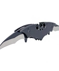 Dark Twin Blade Knife - Double Edge Folding Pocket with clip, 11" Stainless Steel Two Sharp Cut (Black) Black 43 61Hj6Vq9vfL