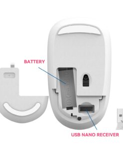 FD Wireless Mouse, V8 2.4G Optical Silent Cordless Mouse with USB Receiver and Manual, Slim Portable Travel Computer Mice for Laptop Desktop PC MacBook Chromebook, Mint Green 30 61Hj90BpONL