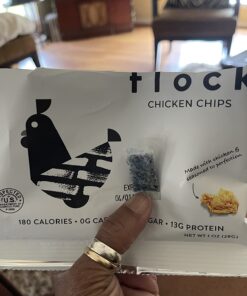 Flock Keto Chicken Skin Chips | Original Flavor | Low Carb, High Protein, Sugar Free, Gluten Free Fried Chicken Skins - Chicken Chips for People | (1oz) 8-Pack Crispy Chicken Flock Chips 31 61HkGx5PNwL