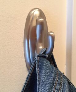 Command Large Traditional Plastic Hook, Brushed Nickel, 1-Hook, 2-Strips, Organize Damage-Free 37 61HlmWvlwL