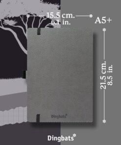 Dingbats A5 Wildlife Notebook Journal Hardcover, Cream 100gsm Ink-Proof Paper, 6.1 x 8.5 inches, 192 pages (Gray Elephant, Lined) Gray Elephant 16 61HmiLYPMvL