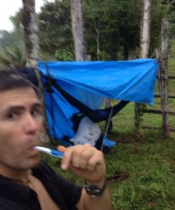 Grizzly Tarps by B-Air 8' x 10' Large Multi-Purpose Waterproof Heavy Duty Poly Tarp with Grommets Every 36", 8x8 Weave, 5 Mil Thick, for Home, Boats, Cars, Camping, Protective Cover, Blue 8' x 10' 55 61HnbC74ZTL