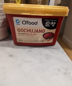 Chung Jung One O'Food Gochujang Korean Red Chili Pepper Paste Sauce, Spicy, Sweet and Savory Korean Traditional Fermented Condiment, 100% Brown Rice, No Corn Syrup, Medium Hot, 1.1lb 1.1 Pound (Pack of 1) 26 61Hnw4WFVvL