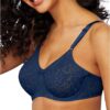 Bali Women's N Smooth Stretch Lace Underwire Bra Df3432 34C In the Navy 58 61HoS yajnL