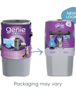 Alternative view of Litter Genie Plus Pail (Silver) | Cat Litter Box Waste Disposal System for Odor Control | Includes 1 Square Refill Bag