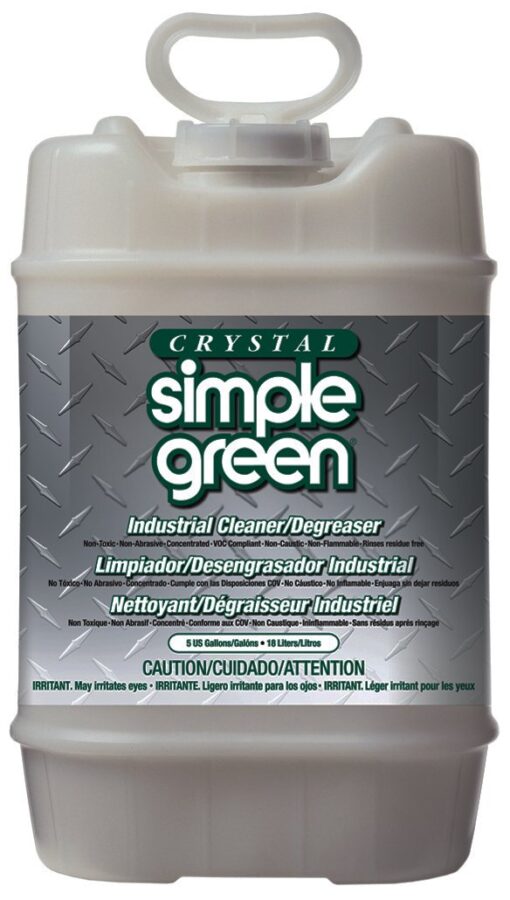 Simple Green 19005 Crystal Industrial Cleaner/Degreaser, 5 Gallon Pail (Pack of 5) > 40 ounces