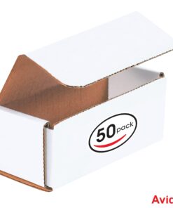 Aviditi White Corrugated Cardboard Mailing Boxes, 5" x 2" x 2", Pack of 50, Crush-Proof, for Shipping, Mailing and Storing 5" x 2" x 2" 12 61HqBOq5XhL