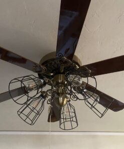 Newhouse Lighting WLG1B Ca Metal Guard for Ceiling Fan, Pendant String Light and Vintage Lamp Shades/Cover, Industrial Wire Fixture Iron Bird Cage, 1 Count (Pack of 1), Black 1 Count (Pack of 1) 37 61HqZLOE1zL