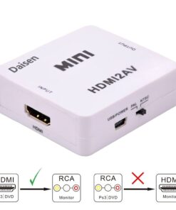 Alternative view of DAISEN HDMI to AV Converter 1080p HDMI to RCA CVBS AV Composite Adapter HDMI 2 AV Converter Support PAL/NTSC TV Format Output, White