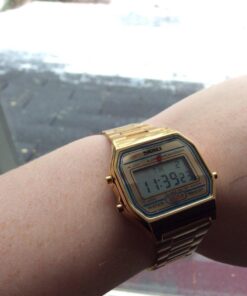 Digital Sports Watch Men's Women Water Resistant Outdoor Stainless Steel Band Electronic Square LED Back Light Wristwatch Gold 1123 26 61Ht2BS1F9L