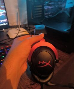 HyperX Cloud II - Gaming Headset, 7.1 Surround Sound, Memory Foam Ear Pads, Durable Aluminum Frame, Detachable Microphone, Works with PC, PS5, PS4, Xbox Series X|S, Xbox One – Red Wired 44 61HuO6VaVwL