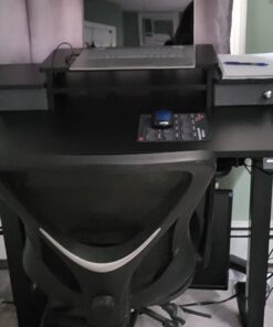 ErGear Electric Standing Desk with Double Drawers, 48x24 Inches Adjustable Height Sit Stand Up Desk, Home Office Desk Computer Workstation with Storage Shelf, Black 48x24 Inch 43 61HubDoaLVL