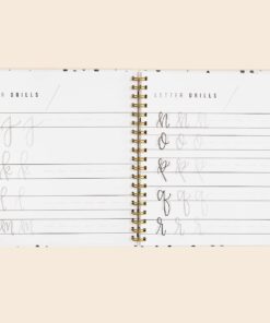 Hand Lettering 101: A Step-by-Step Calligraphy Workbook for Beginners (Gold Spiral-Bound Workbook with Gold Corner Protectors) (Modern Calligraphy) 26 61HvAGrSD8L