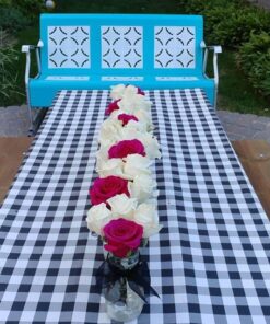 LTC LINENS 60102-010311 Tablecloth, 60X102 in, Black/White Checker 31 61HvqN8h1L