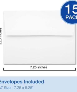 Papery Pop 7th Birthday Party Invitations with Envelopes (15 Count) - 7 Year Old Kids Birthday Invitations for Boys or Girls - Rainbow 11 61Hy3wawVsL 3