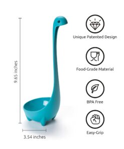 OTOTO Nessie Ladle Spoon - Turquoise Cooking Ladle - Cooking Gifts - Use for Serving Soup, Stew, Gravy & Chili - High Heat Resistant Loch Ness Stand Up Soup Ladle 26 61I UAxvhOL