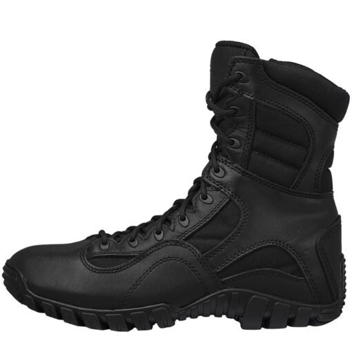 Tactical Research Khyber TR960Z 8" Lightweight Black Tactical Boots for Men with Zipper - Designed for Police, EMS, and Security Personnel with Vibram Ibex Traction Outsole 8.5