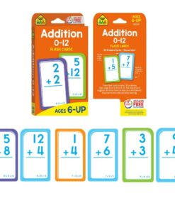 School Zone - Math 1-2 4-Pack Flash Cards - Ages 4+, 1st Grade, 2nd Grade, Addition 0-12, Subtraction 0-12, Numbers 1-100, Math War Addition & Subtraction, Numerical Order, Counting, and More 15 61I3acT qmL 2