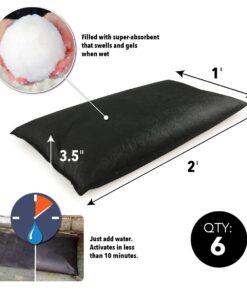 Quick Dam - QD1224-6 Water Activated Flood Bags 1ft x 2ft, 6-Pack 19 61I3mg7o9vL