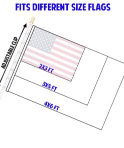 6ft Spinning Flag Pole – White 24 61I4fLBvqeL