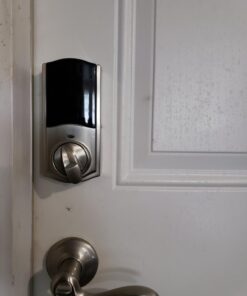 Kwikset - Kevo 99250-202 Kevo 2nd Gen Bluetooth Touch-to-Open Smart Keyless Entry Electronic Deadbolt Door Lock Featuring SmartKey Security, Satin Nickel 41 61I5ndNBC4L 1