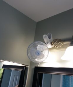 Hurricane Fans - Classic 6 Inch Clip Fan - Portable Fan with Strong Clamp, Two Speed Settings, and Adjustable Tilt Mechanism, White - Great Work Fan, School Fan, Desk Fan, Greenhouse Fan 6" Classic 30 61I6LFovNFL