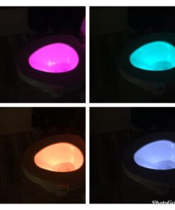 LumiLux Toilet Light with Motion Detection Sensor - 16-Color LED Bathroom Toilet Bowl Light (White) 1 Pack 54 61I7wm3l44L