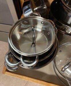 Cook N Home Kitchen Cookware Sets, 12-Piece Basic Stainless Steel Pots and Pans, Silver Stainless Steel Handle 41 61I8wUJaEcL