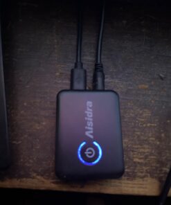 Aisidra Bluetooth Transmitter Receiver V5.0 Bluetooth Adapter for Audio, 2-in-1 Bluetooth AUX Adapter for TV/Car/PC/MP3 Player/Home Theater/Switch, Low Latency, Pairs 2 Devices Simultaneously Black 35 61I9vEzXIEL