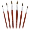 Magic Touches Artist Paint Brush Set (6 Sizes), Natural Sable Round Tip, Best Absorption Smoothest Flow for Watercolor Oil Acrylic Gouache, Painting Art Supplies for Beginners to Professionals 28 61IF022EwmL