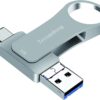 1TB Ultra USB3.0 Thumb Drive,Dual USB-C Flash Drives for Android Phones High-Speed Type C Memory Stick OTG USB Stick Jump Drive for MacBook Photo Storage Drive for Computers/iPad Mini pro(Silver) 1TB Silver 16 61IGEbXNnL