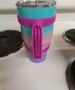 F-32 Handle - 19 COLORS - 30oz Size - Compatible with 30 oz YETI and 30 oz. OZARK TRAIL Tumbler Travel Mug (30OZ, COOL PURPLE (PINKISH PURPLE)) 30ozCool Purple (Pinkish Purple) 30.0 ounces 32 61IJ6xn2JrL