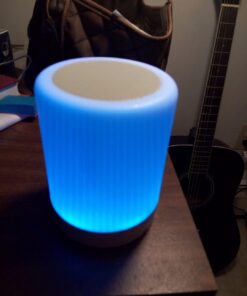 Elecstars Touch Bedside Lamp - with Bluetooth Speaker, Dimmable Color Night Light, Outdoor Table Lamp with Smart Touch Control, Best Gift for Men Women Teens Kids Children Sleeping Aid 75 61IJPCnRycL