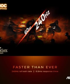 AOC C27G2Z 27" Curved Frameless Ultra-Fast Gaming Monitor, FHD 1080p, 0.5ms 240Hz, FreeSync, HDMI/DP/VGA, Height Adjustable, 3-Year Zero Dead Pixel Guarantee, Black, Xbox PS5 Switch 240Hz Low Latency 27" FHD Curved Screen 25 61ILgo Sc8L