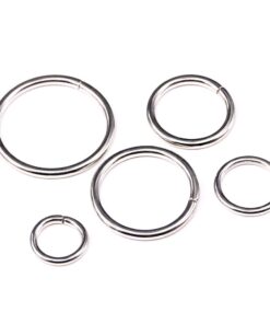 Swpeet 50 Pcs Sliver Assorted Multi-purpose Metal O Ring for Hardware Bags Ring Hand DIY Accessories - 15mm, 19mm, 25mm, 32mm, 38mm Oring-sliver-50 11 61INUW3RoRL