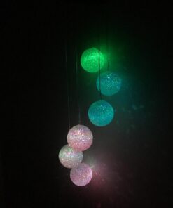 AceList Color Changing Solar Power Wind Chime Crystal Ball Wind Chime Wind Mobile Portable Waterproof Outdoor Windchime Light for Patio Yard Garden Home C-crystal Ball 29 61INh8XsxIL