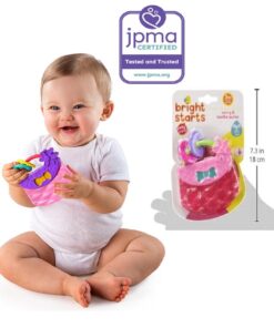 Bright Starts Carry & Teethe Purse Chillable Teether Toy, Ages 3 months +, Pretty in Pink 22 61IPXuRuLL