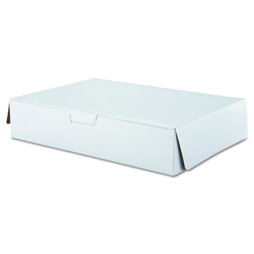 Southern Champion Tray 1029 Premium Clay Coated Kraft Paperboard White Non-Window Sheet Cake and Utility Box, 19" Length x 14" Width x 4" Height, 1/2 Sheet (Case of 50) 19" L x 14" W x 4" H - 50ct