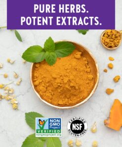 New Chapter Turmeric Supplement + Sleep Aid - Turmeric Force Nighttime for Sleep Support with Valerian Root + Ginger + NO Black Pepper Needed + Non-GMO Ingredients - 60 Vegetarian Capsule 13 61IQP5NESiL