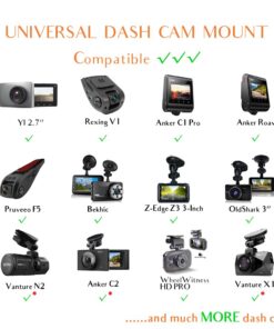 Dash Cam Mirror Mount Kit for Rexing V1,Falcon F170,Z-Edge,Old Shark,YI,Kdlinks X1,VANTRUE and Most Dash Camera and Car Camera 29 61IQoH7Q jL