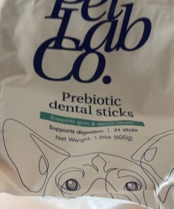 Petlab Co. Dental Sticks – Dog Dental Chews -Target Plaque & Tartar Build-Up at The Source - Designed to Maintain Your Dog’s Oral Health, Keep Breath Fresh and Provide Digestive Help (24 Sticks) 24 Count (Pack of 1) 13 61IQvC0R1uL