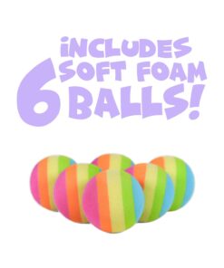 Hog Wild White Unicorn Popper Toy - Shoot Foam Balls Up to 20 Feet - 6 Rainbow Balls Included - Age 4+ 12 61IR608u fL