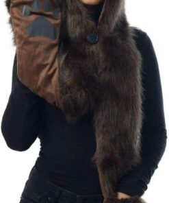 Brown Bear Full Animal Hood Hoodie Hat Faux Fur 3 in 1 Function 9 61IRGkLL5L