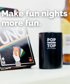 Pop-the-Top Beer Bottle Opener (Stainless): Automatic Bottle Cap Opener, Push Down Pop Off Bar Tool, Soda and Beer Cap Remover, Cool & Fun Gadget Stainless 21 61ISDKs3auL