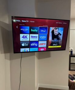 Perlegear Corner TV Wall Mount for Most 26-60 inch TVs up to 99 lbs, Full Motion Corner TV Mount with Dual Articulating Arms, Corner TV Bracket with Swivel Tilt Extension, Max VESA 400x400mm, PGCMF4 49 61IT6CemSrL