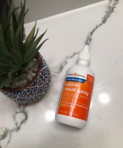 Amazon Basic Care Premium Saline Nasal Moisturizing Spray, Instantly Soothing Nasal Mist Nose Spray, Non-Medicated Relief, 3 Fluid Ounces, Pack of 2 3 Fl Oz (Pack of 2) 26 61IUEuapFlL