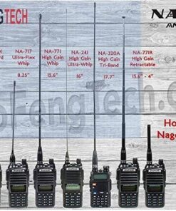 Authentic Genuine Nagoya NA-24J 16.2-Inch Ultra Whip VHF/UHF (144/430Mhz) Antenna SMA-Female for BTECH and BaoFeng Radios NA-24J 16.2" VHF/UHF 36 61IUR3IpXSL