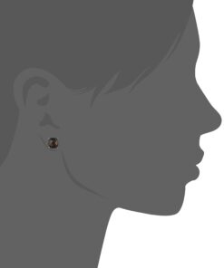 Amazon Collection 925 Sterling Silver Cushion Cut Birthstone Stud Earrings for Women Brown Peridot,August 8 mm 5 61IXoajqpcL